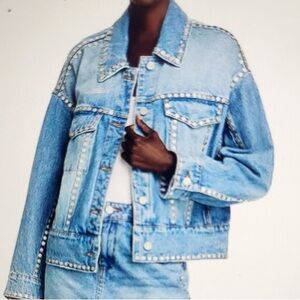 Blanknyc , Studded Light Blue Denim Jacket